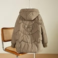 thumbnail image 6 of Roncen Casual Winter Hooded Winter Coats for Women - Solid Color Long Sleeve Parka Jacket - Lightweight Warm Zip-Up Outerwear with Cozy Ribbed Cuffs and Classic Versatile Design, 6 of 8
