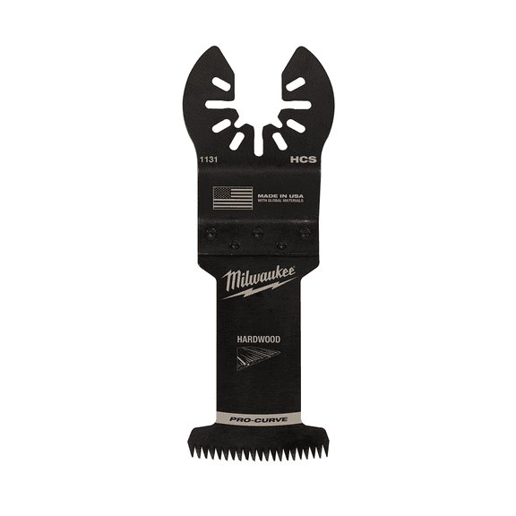 Milwaukee Tool OPEN-LOK 1-3/8" HCS Japanese Tooth PRO-CURVE Hardwood Multi-Tool Blade