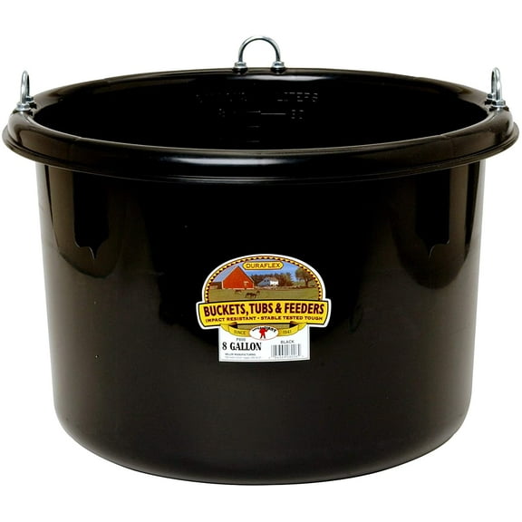 Little Giant 8 Gallon Feed Tub Black