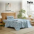 thumbnail image 3 of THD Ditsy Vine 3-Piece Printed Patterned Floral Blue Bed Sheets Set - Wrinkle Resistant & Ultra Soft - Fits Mattresses up to 15 Inches Deep (Twin), 3 of 6