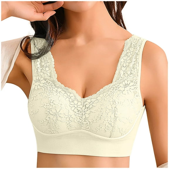 asdoklhq Summer Fall Sports Bras for Women 2025,Womens Fashion Plus Clearance Women's Bra Soild Wire Free Underwear One-Piece Bra Everyday Underwear