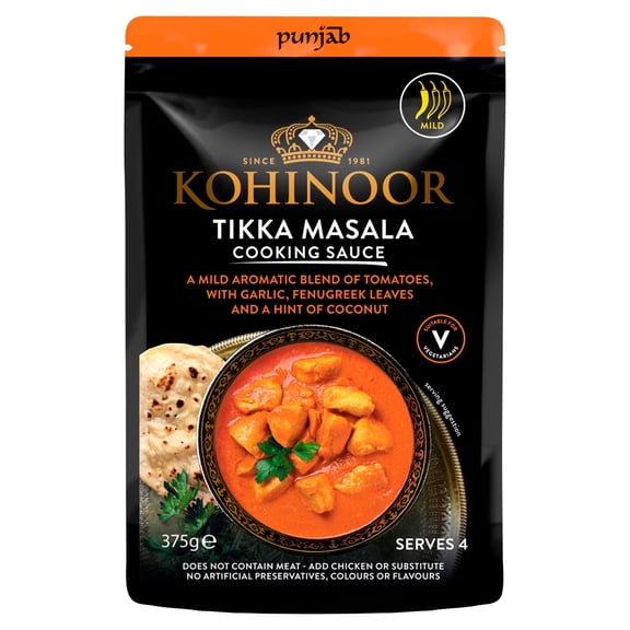 Kohinoor Tikka Masala Cooking Sauce 375g, Imported from Britain