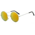 thumbnail image 4 of Gafas de sol redondas de metal Gafas de sol retro Gafas para hombres y mujeres Gafas de príncipe Gafas planas Gafas de sol reflectantes de color, 4 of 6