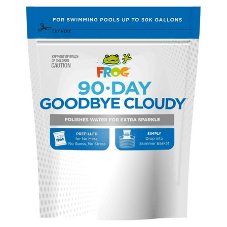 FROG 90-Day GoodBye Cloudy - Fast Acting, Easy-to-Use Cloudy Swimming Pool Water Prevention for pools up to 3,000 gallons