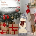 thumbnail image 6 of Alpine Corporation 16" x 9" x 38" Wooden Snowman Holiday Statue, Brown/Tan, 6 of 13