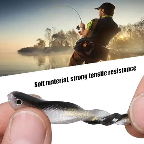 Fishing Soft Plastic Lures, Paddle Tail Swim Baits for Bass Fishing,Paddle Tail Swimbaits for for Bass Trout Walleye Lures, 30/50pcs Soft Plastic Baits with Box