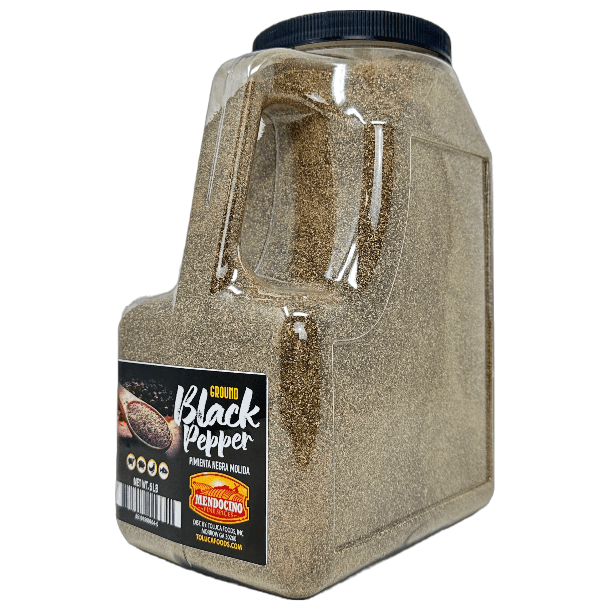 Mendocino Spices Black Pepper Ground 5lb Jug