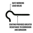 thumbnail image 5 of (4 pack) DuraSteel Screw Hook, 1/4" x 4.25", Black, Steel, Outdoor Screw Hook, 60 lbs., 1 Piece, 5 of 8