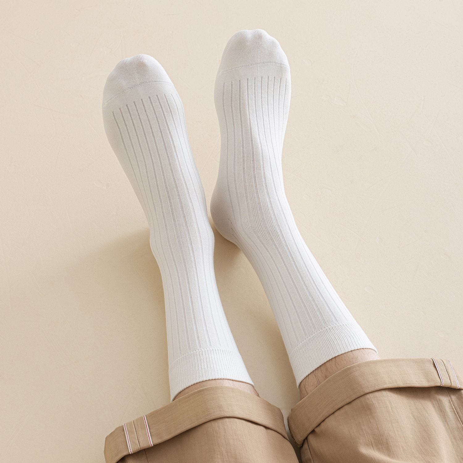 Sookeceks 6 Pairs Trouser Socks for Men, Soft Heated Storage Mens Autumn Winter Socks for Casual Business Size 7-11