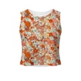 thumbnail image 4 of Yourumao Crop Tank Tops for Women Floral Printed Sleeveless Shirts Round Neck Loose Casual Tshirts Summer Lounge Outdoor Tanks, 4 of 6