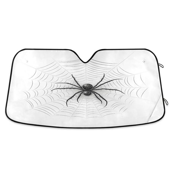 ALAZA Spider on Web Windshield Sun Shade Car Foldable Sun Visor Block UV Rays Protector 55"x27.6"