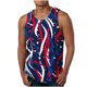 thumbnail image 2 of Camiseta sin mangas de cuello redondo para hombre, ropa de ocio, fitness, para el hogar, pijamas, camiseta con estampado de moda a color, blusa deportiva de poliéster para hombre, 2 of 5