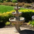 bond Transitional 45" Outdoor 3Tier Cascading Fountain
