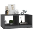 thumbnail image 4 of Mesa de café VidaXL de madera de pino maciza gris 75x50x33,5 cm, 4 of 8