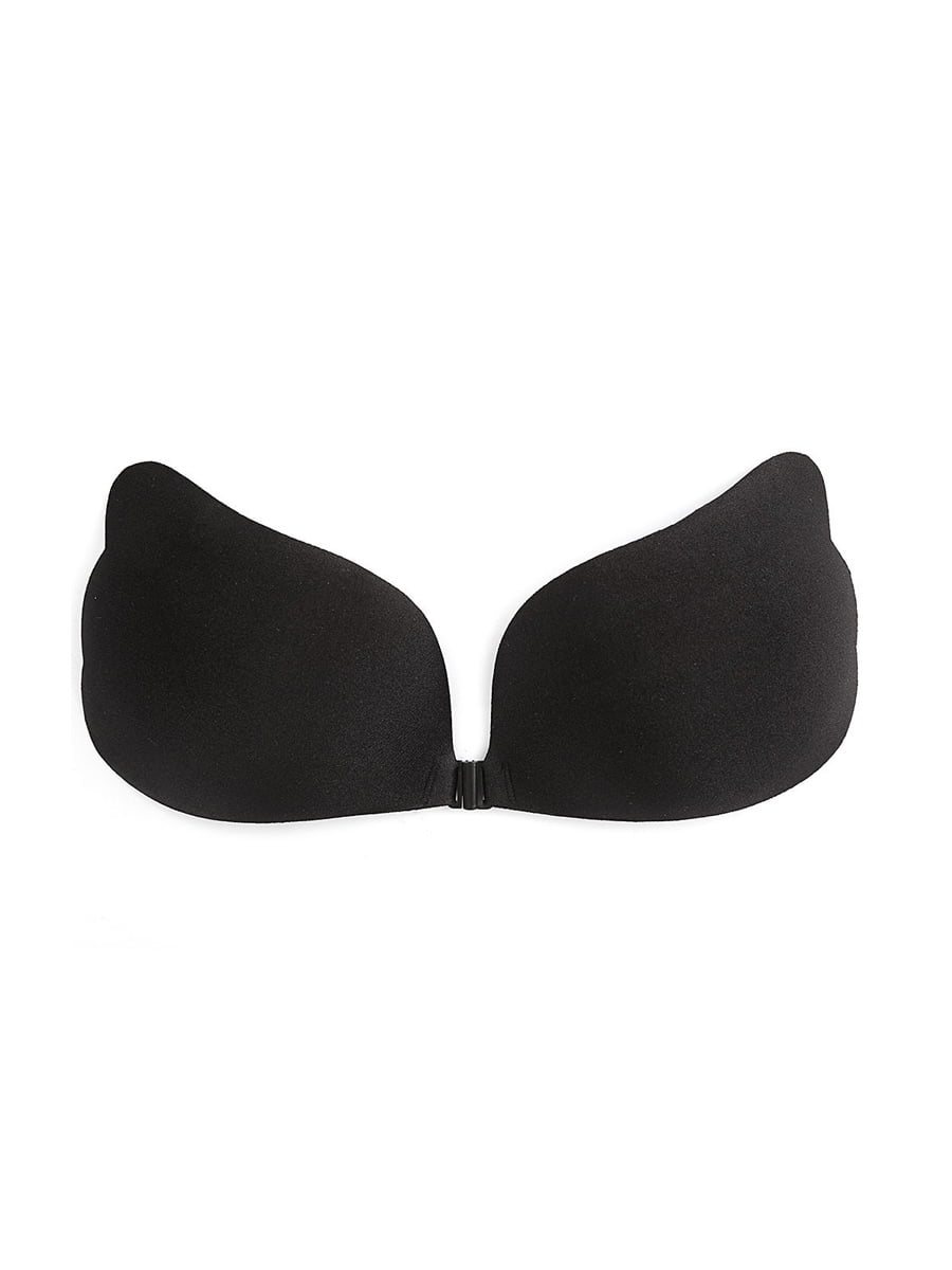 DEEP PLUNGE BACKLESS Invisible Push-Up Frontless Bra Black &Strapless Bra  Kit $30.63 - PicClick AU