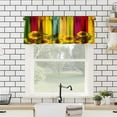 thumbnail image 2 of Rustic Sunflower Valance Curtain Floral Retro Daisy Wooden Barn Rural Style Rod Pocket Valance Window Treatments 1 Panel Short Curtains for Kitchen Farmhouse Bathroom 54 x 18 in, 2 of 6