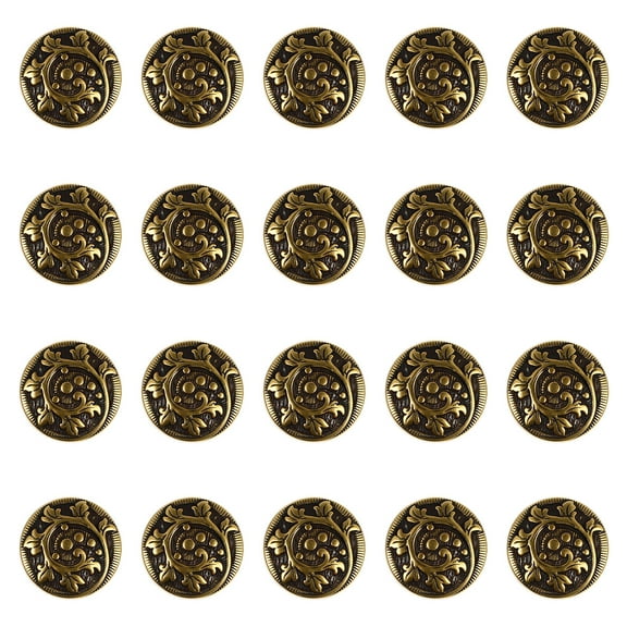 WHAMVOX 20Pcs Retro Style Metal Sewing Buttons for Craft Enthusiasts Diy Projects