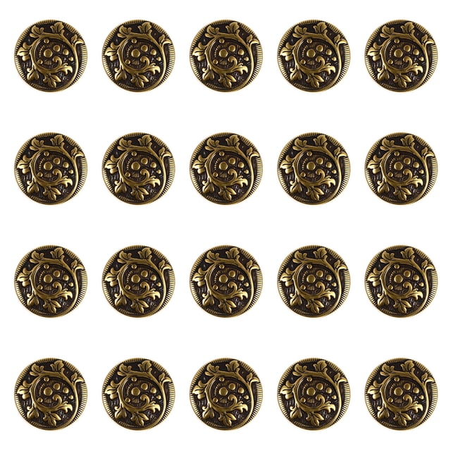 YSNOOWE 20Ud Botones De Aleación Dorados Para Abrigo Decorativos Retro Para Camisas Y Trajes