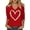 Red, variant on Beopjesk Womens Casual Love Heart Shirts 3/4 Sleeve Valentine's Day Tees St Patrick's Day Graphic Tees Tops