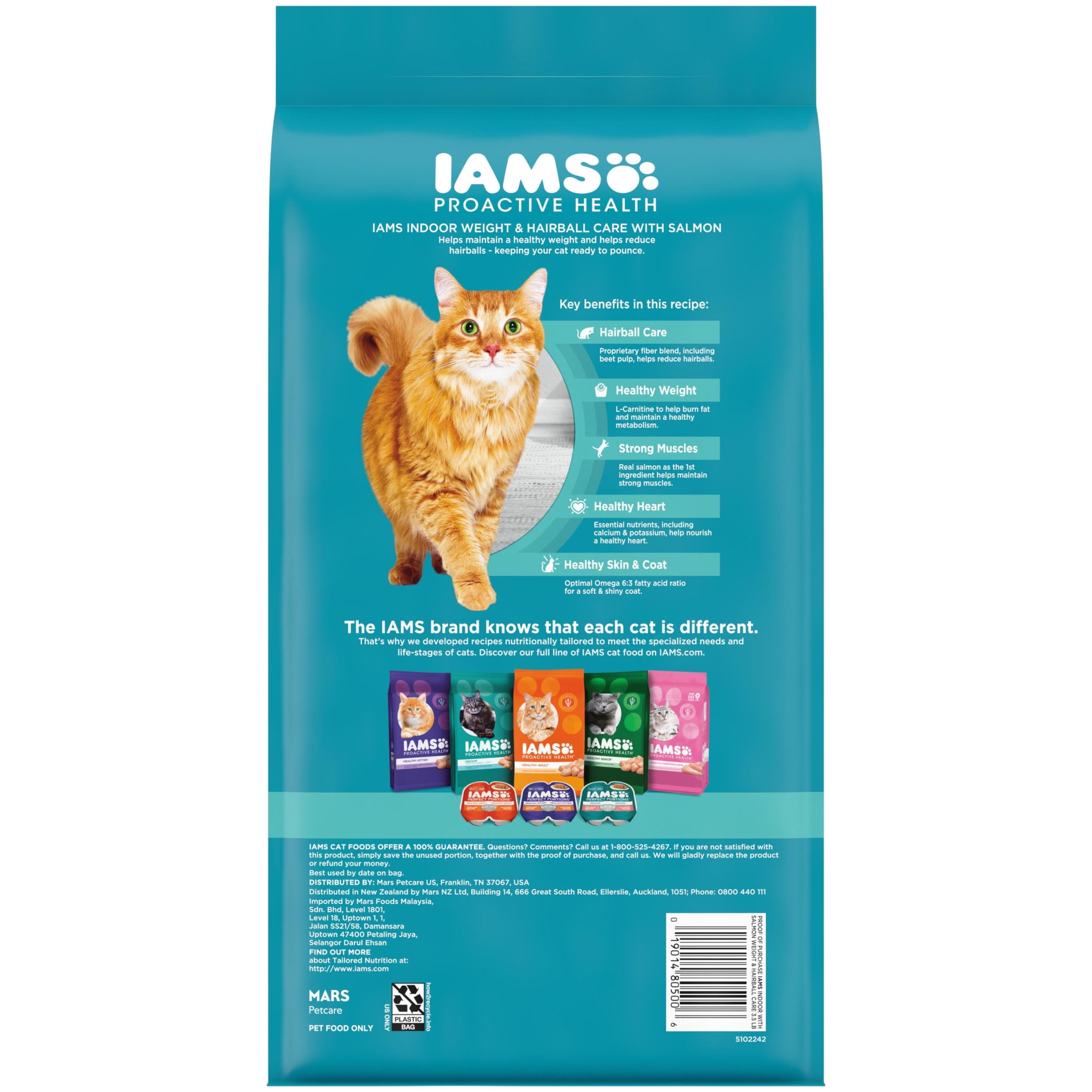 Iams Proactive Health Salmon Dry Cat Food, 3.5 lb Bag
