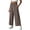 Coffee, variant on Certgust Hot Sales Linen Pants Women Wide Leg Pants for Women Linen Blend High Waisted Elastic Waist with Bow Decor Casual Loose with Pockets Summer Lightweight Breathable