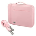thumbnail image 2 of Finpac 12.9-13 Inch Tablet Laptop Sleeve Case, Travel Messenger Briefcase Shoulder Bag for MacBook Pro 14, iPad Pro 12.9 2018-2022, MacBook Air 13 2018-2022, MacBook Pro 13 2016-2022, Light Pink, 2 of 9