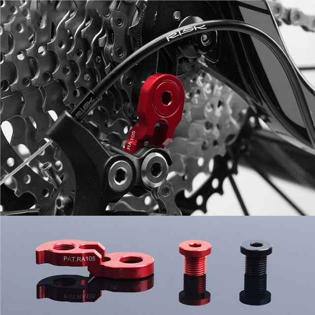 Langgg Rear Derailleur Hanger Extender Aluminium Alloy Road Mountain Bike Cycling Frame Gear Tail Hook Extender Red