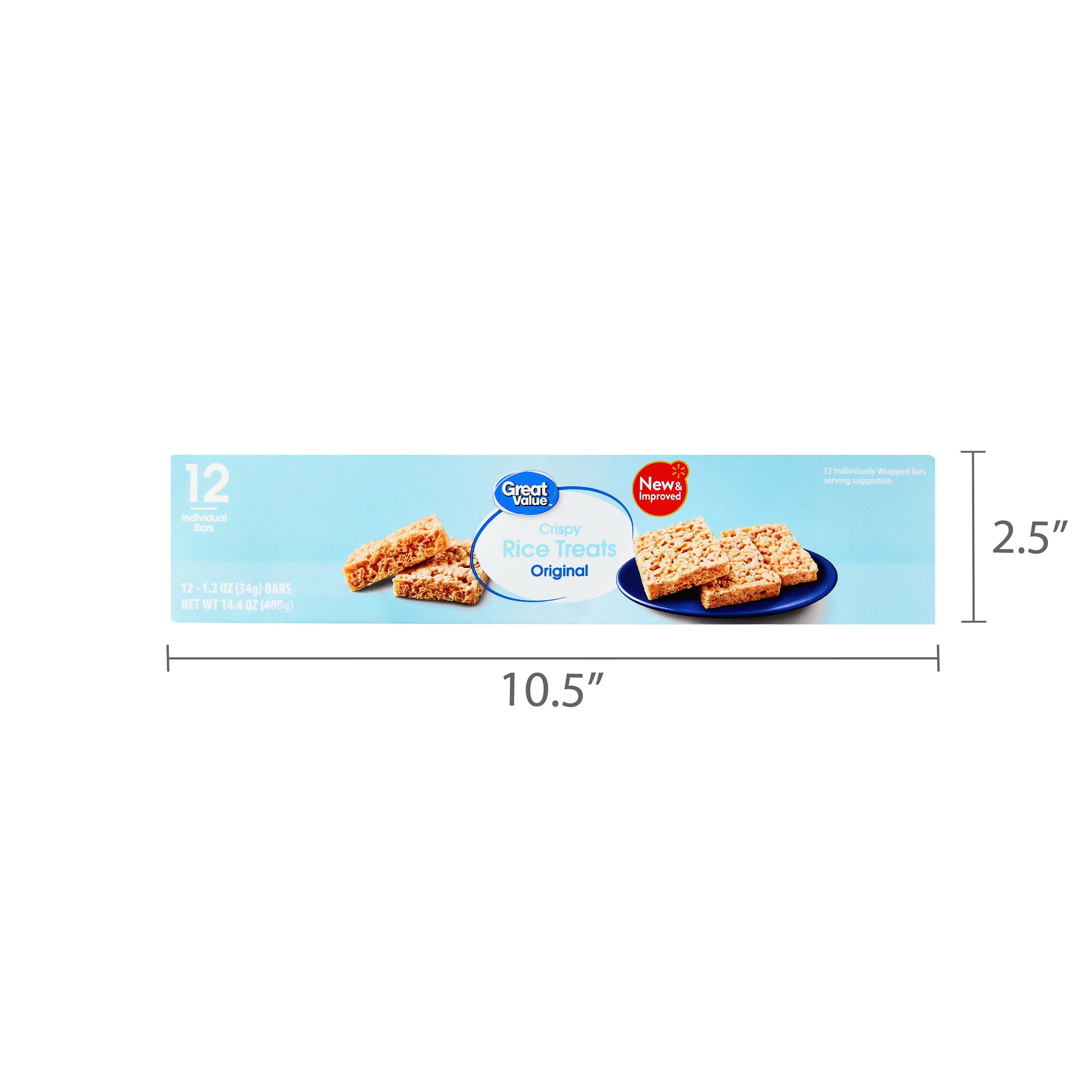 Great Value Crispy Rice Treats, 14.4 oz, 12 Count