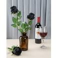 thumbnail image 2 of Nvzi 10pcs Artificial Rose Flowers Long Stem Fake Silk Roses for DIY Wedding Bouquet Home Decor (Black), 2 of 4