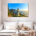 thumbnail image 2 of Elephant Stock Heceta Head Lighthouse Wall Art - Horizontal Canvas Wall Art - Living Room Wall Decor - Photography Nautical Canvas - Blue And Yellow Decor - 45" x 30", 2 of 8