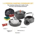 thumbnail image 4 of Bulin Camping Cookware Mess Kit, Backpack Portable Campfire Cooking Pots Pans Kettle Set, Lightweight Durable Cook Gear for Open Fire Hiking, Outdoor (BPA Free Bowls, Plates) ,12PCS, 4 of 5