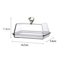 thumbnail image 2 of Transparent Butter Dish with Lid Kitchen Accessories Cheese Box Storage Tray, 2 of 6