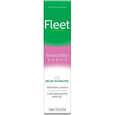 Fleet Laxative Bisacodyl Enema, 1.25 fl oz (Pack of 5)