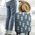 thumbnail image 2 of Poodle Dog and Footprint Luggage Cover Fashion Suitcase Cover Baggage Covers Fit 25-28 Inch Luggage (Go Travel), 2 of 5
