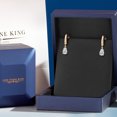 thumbnail image 5 of Gem Stone King 14K Yellow Gold Lab Grown Diamond Dangle Earrings for Women | 1.04 Cttw | Gemstone April Birthstone | DEF Color | VVS-VS Clarity | Pear Shape 7X5MM, 5 of 6