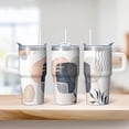 thumbnail image 2 of 20oz Travel Coffee Mug with Lid and Straw, Bohemian Stainless Steel Insulated Tumbler, Double Wall Vacuum Leakproof Boho Cup, 2 of 5