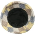 thumbnail image 5 of CoCopeaunts British Style Bucket Hat for Men Colorful Geometric Plaid Fleece Lambs Wool Winter Outdoor Warm Fisherman Hats, 5 of 8