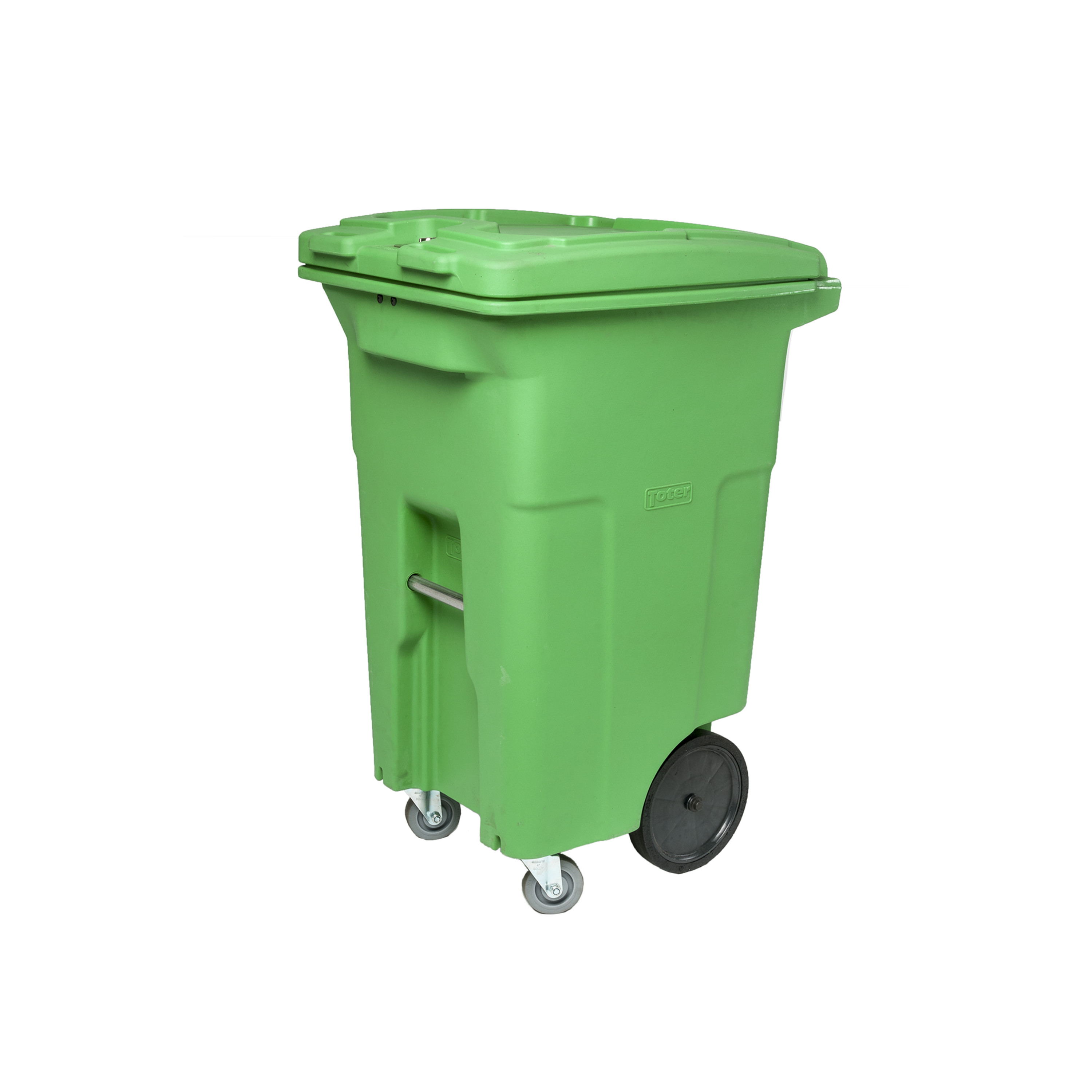 Toter 64 Gallon Lime Green Trash Can with Casters