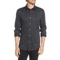 thumbnail image 2 of John Varvatos Mens Navy Speckle Long Sleeve Slim Fit Button Down Casual Shirt XL, 2 of 4