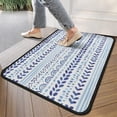 thumbnail image 4 of Blue Striped Geometric Pattern Door Rugs,Washable Non Slip Door Mats Indoor,Decorative Door Mats,Entry Mat Indoor for Entrance,Bedroom,Kitchen,Bathroom,30"x17", 4 of 6