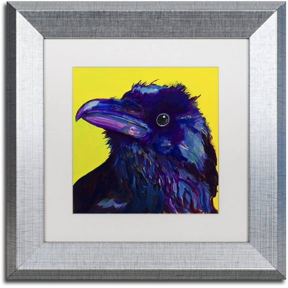 "Corvus" Canvas Art by Pat Saunders-White, White Matte, Silver Frame