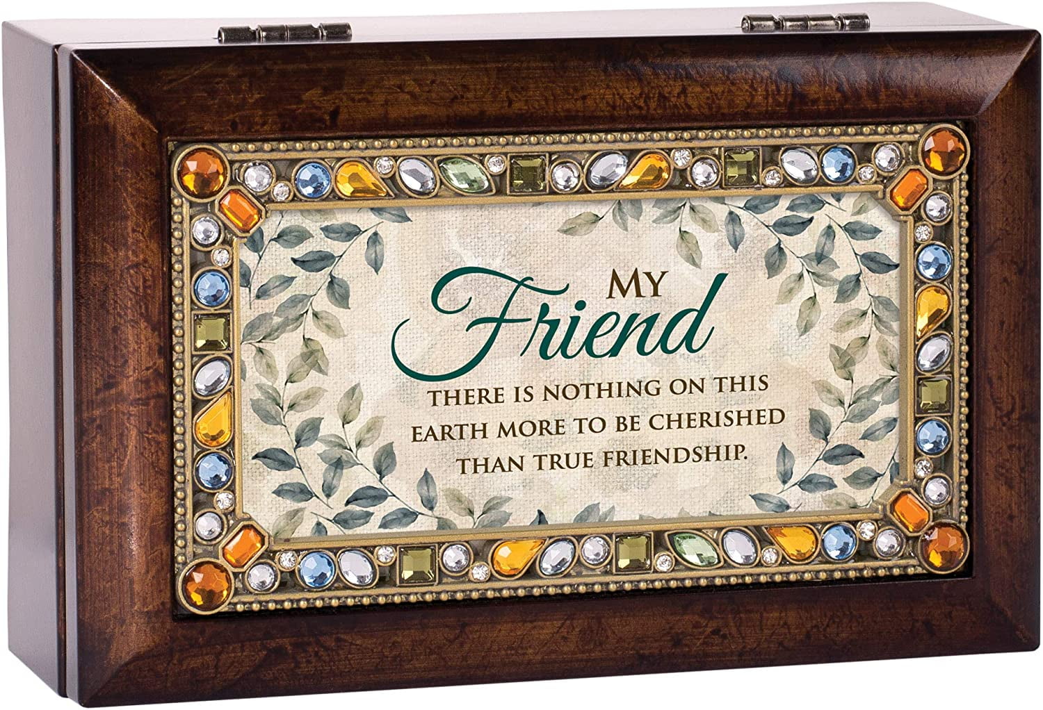 Cottage Garden That's What Friends Are For Music Box Jewelry Box 3x5 Photo Frame