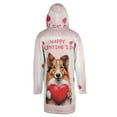 thumbnail image 2 of Happy Valentine's Day Collie Brings Love Heart All Over Print 3D Hooded Duffle Toggle Coat Collie Dog Lover Gifts Idea - 02028, 2 of 6