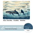 itdsatrgt Doormat Custom Indoor Door Mat, Whale Sea Pattern