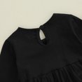 thumbnail image 5 of JMKQLZ Girls Fashion Casual New Style Mesh Dress Children's Long Sleeve Doll Collar Bodysuit Cute Baby Princess Dress, Black, Size: 0 Months, 5 of 8