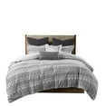 thumbnail image 6 of INK+IVY Rhea Geometric King Global Inspired 3 Piece Cotton Jacquard Comforter Set Grey Bedding Set For All-Season Adult, 6 of 9