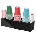thumbnail image 1 of Dispensador triple de vasos BOSSCASA, acrílico, negro, 1 of 6