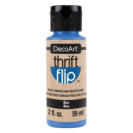DecoArt Thrift Flip Multi-Surface Paint - Blue, 2 oz