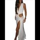 thumbnail image 3 of Vestido de Mujer , Ajustado, Irregular, con Aberturas Laterales, Escote en V Profundo y Aberturas en el Bajo. XL, 3 of 8