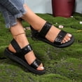 thumbnail image 5 of Women's Platform Sandals Slingback Sparkly Sandals Outdoor Beach Sandals (Pink 9), 5 of 8